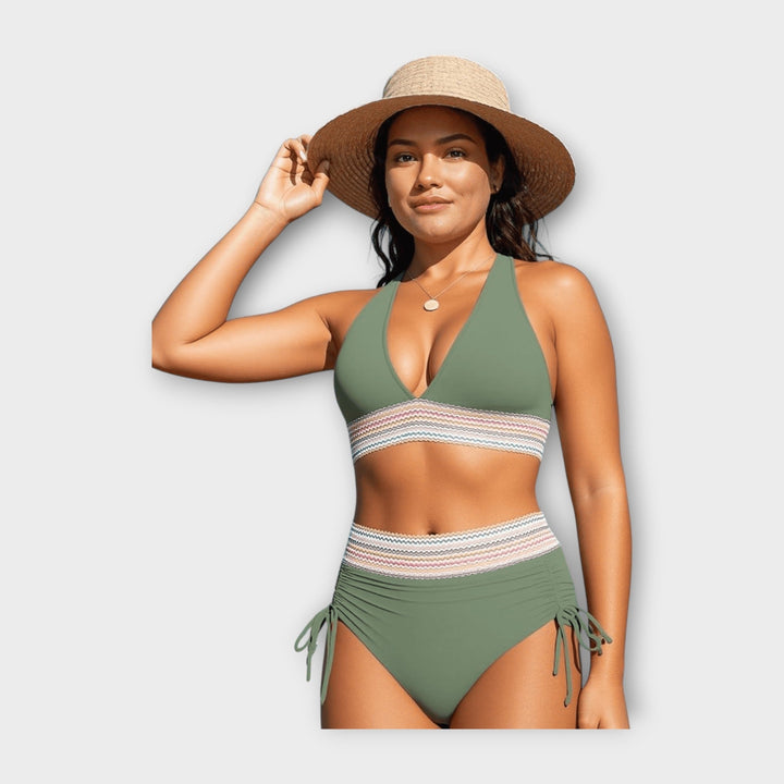 Bikini s Pleteným Detailom a Vysokým Pásom