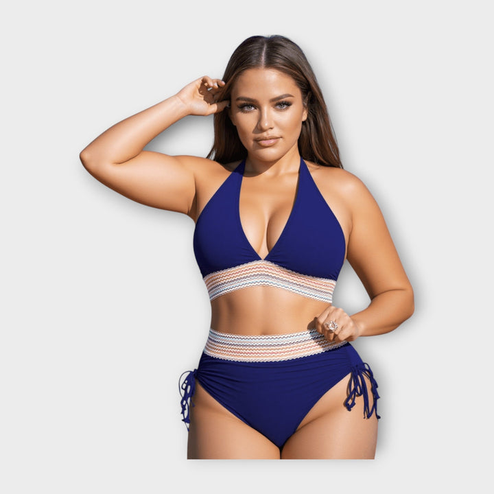 Bikini s Pleteným Detailom a Vysokým Pásom