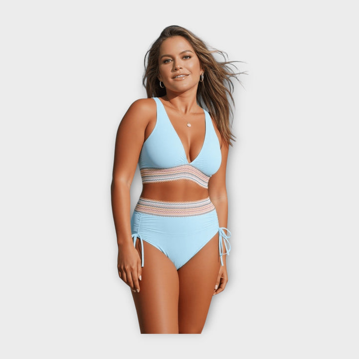 Bikini s Pleteným Detailom a Vysokým Pásom