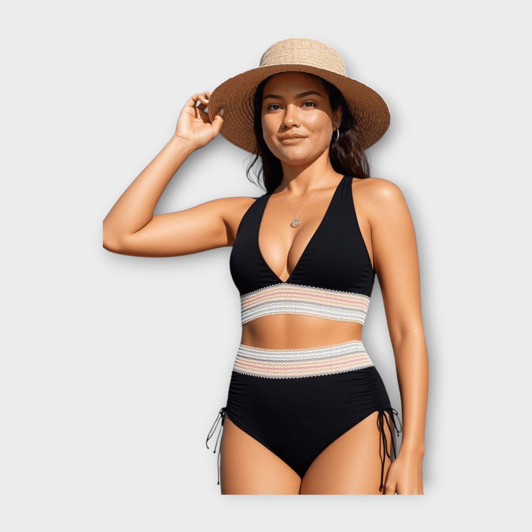 Bikini s Pleteným Detailom a Vysokým Pásom