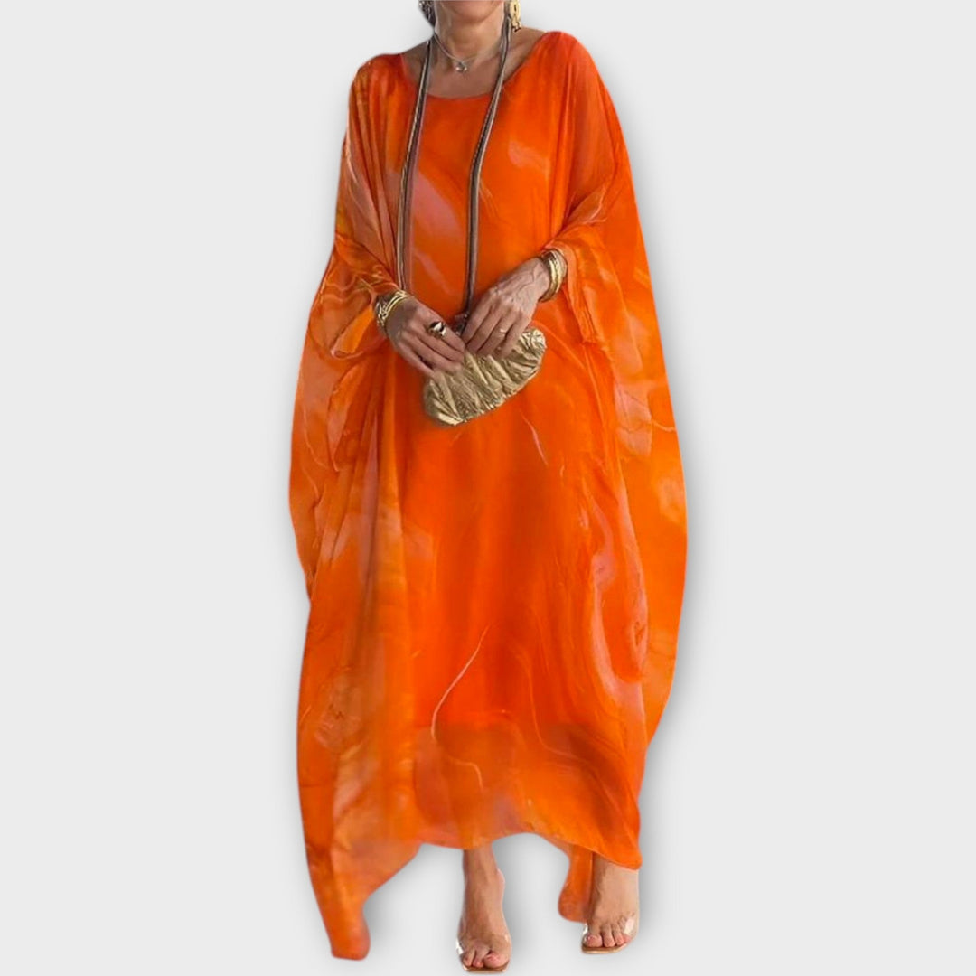 Maxi Kaftan s Priehľadnou Textúrou