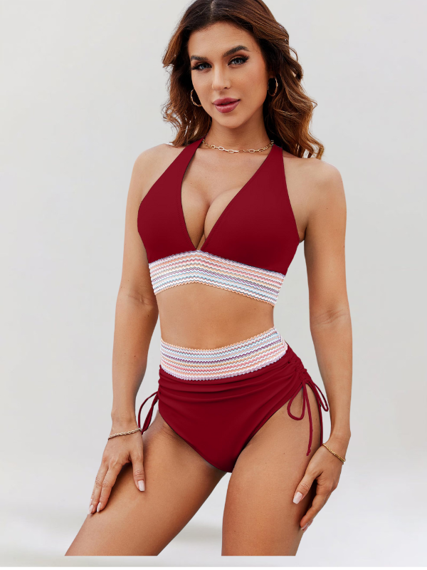 Bikini set s podporným systémom pre brucho a vysokým pásom