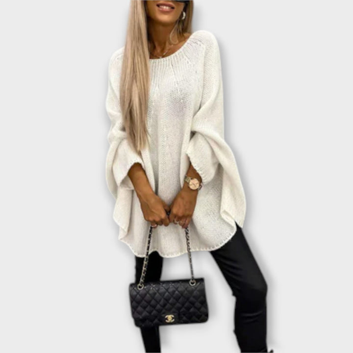 Izabel - Elegantný dámsky sveter s okrúhlym výstrihom