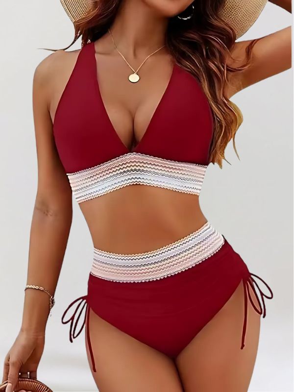 Bikini set s podporným systémom pre brucho a vysokým pásom