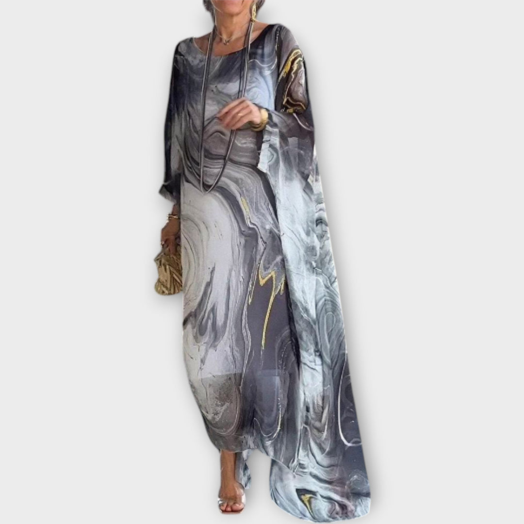 Maxi Kaftan s Priehľadnou Textúrou