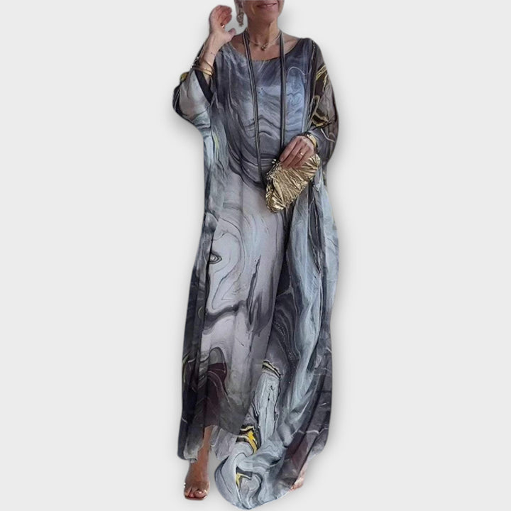 Maxi Kaftan s Priehľadnou Textúrou
