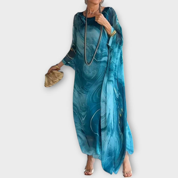 Maxi Kaftan s Priehľadnou Textúrou
