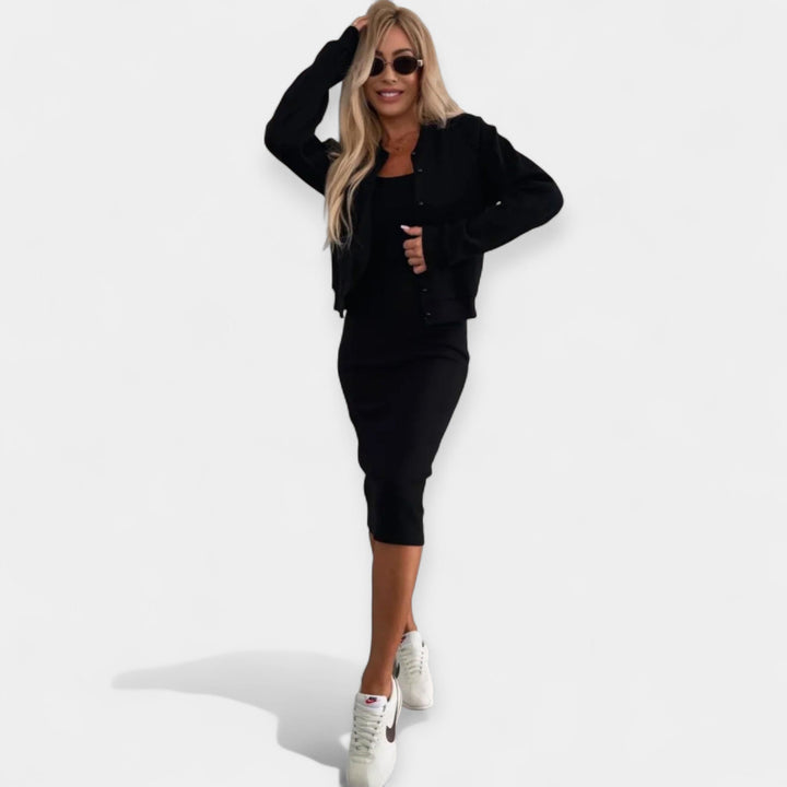 Súprava Midi Šiat s Bomber Bunda