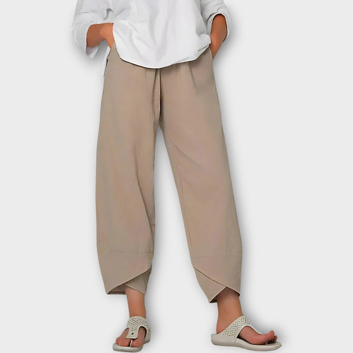 Elegantné nohavice z ľanu