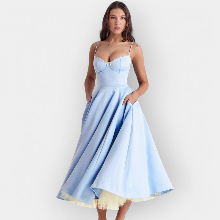 Elegantné Midi Šaty so Štýlovou Siluetou