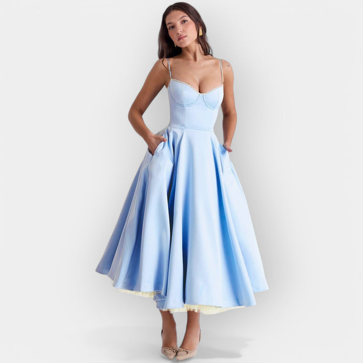 Elegantné Midi Šaty so Štýlovou Siluetou
