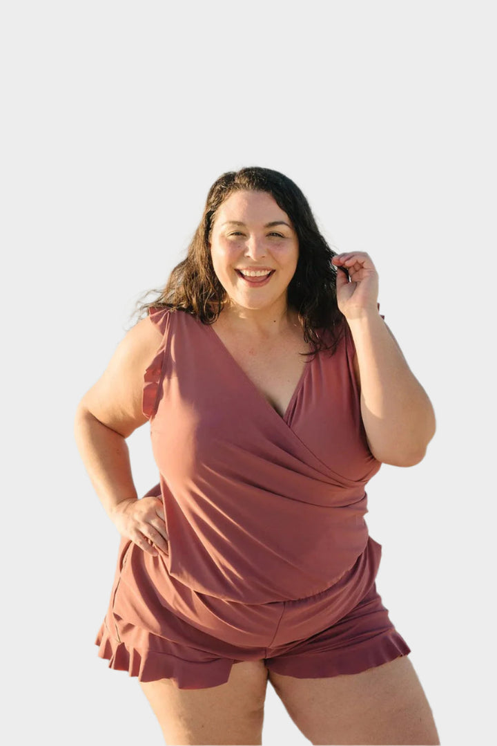 Plavky s Volánmi a Podporou Prsníka