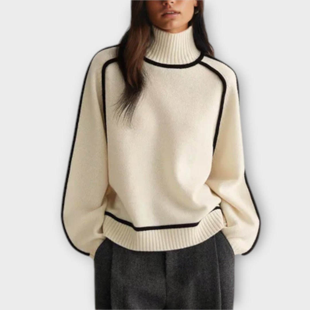 Emilie - Mäkký a elegantný sveter s vysokým golierom