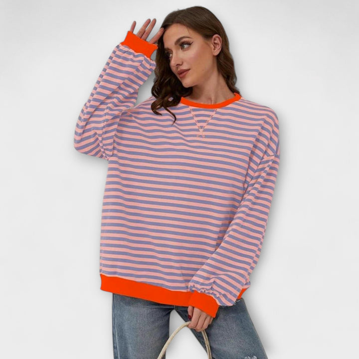Mária - Pruhovaný Oversize Pulóver