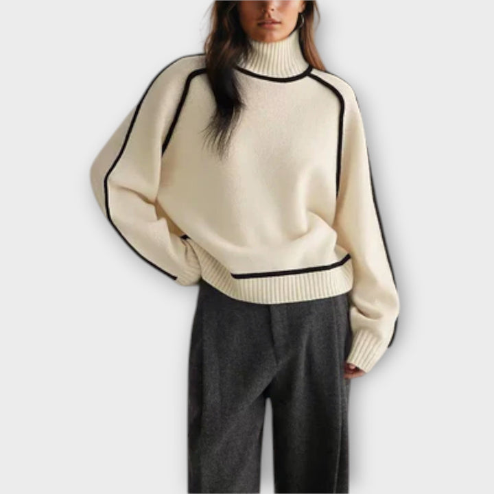 Emilie - Mäkký a elegantný sveter s vysokým golierom