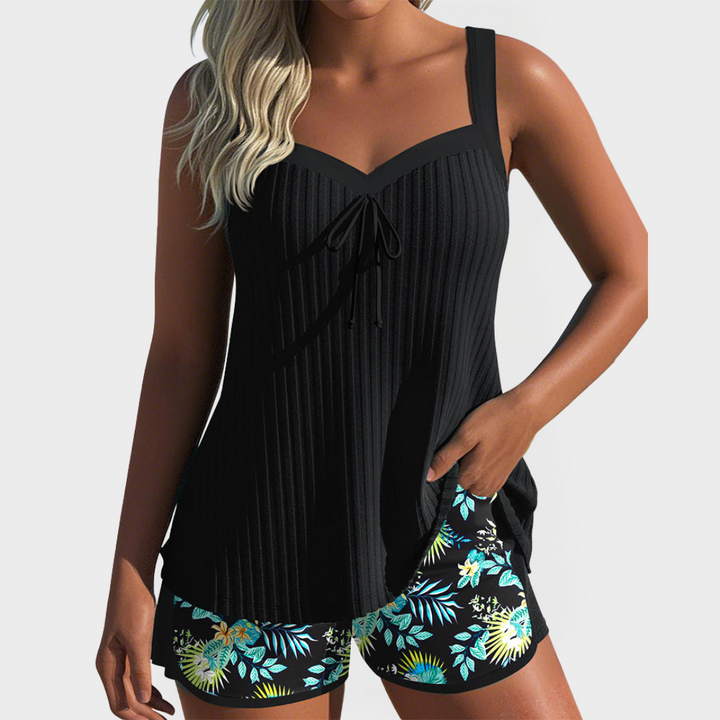 Tankini set s kvetinovými vzormi