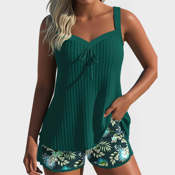 Tankini set s kvetinovými vzormi