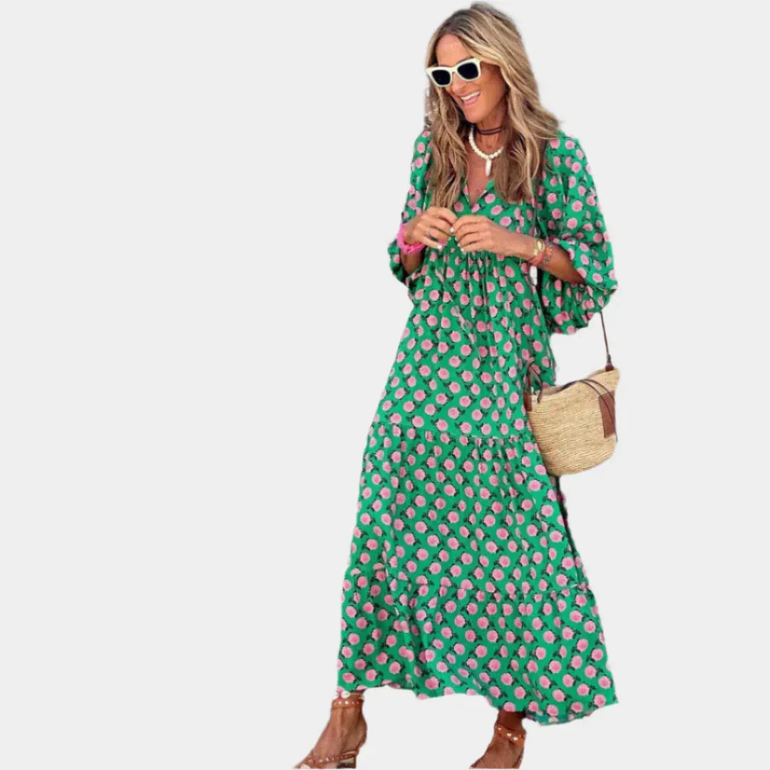 Vestido geométrico aéreo - Chloe Léa