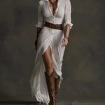 Lucía – Vestido camisero boho con aire western - Chloe Léa