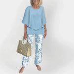 Conjunto elegante con blusa cómoda y pantalones - Chloe Léa