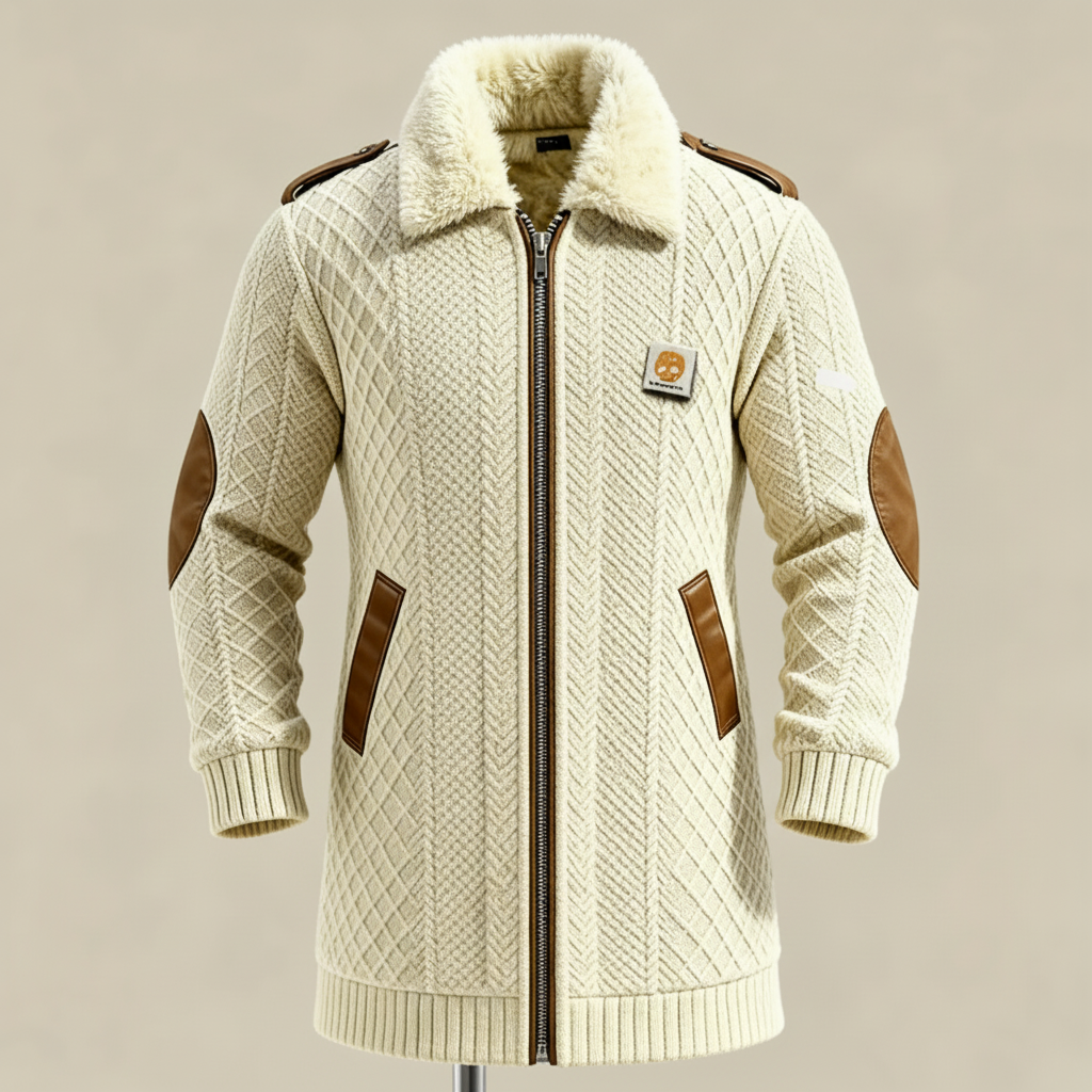 CHLOE LÉA™ – Luxusný pletený kabát s kožušinovou podšívkou pre zimné dni
