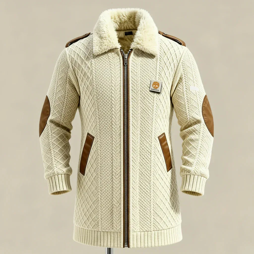 CHLOE LÉA™ – Abrigo de punto de lujo con forro de piel para días de invierno - Chloe Léa