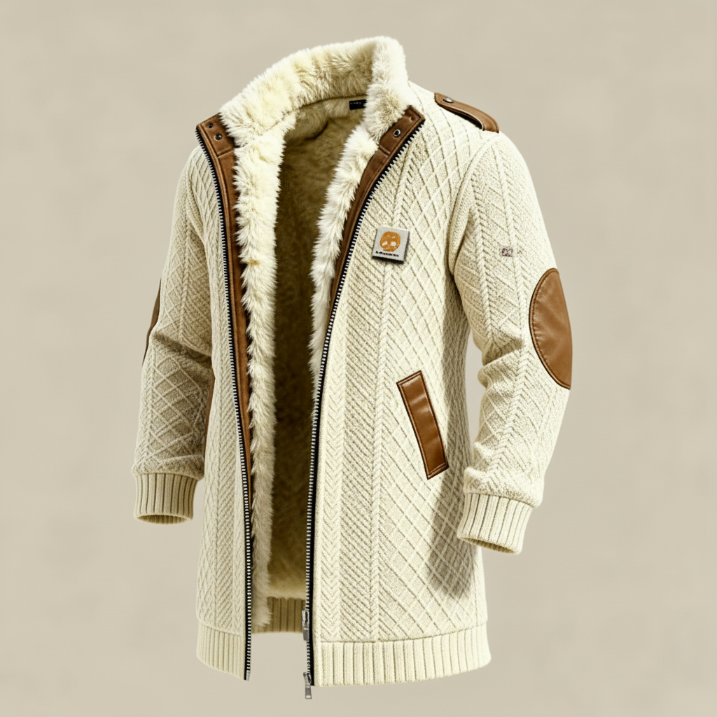 CHLOE LÉA™ – Luxusný pletený kabát s kožušinovou podšívkou pre zimné dni