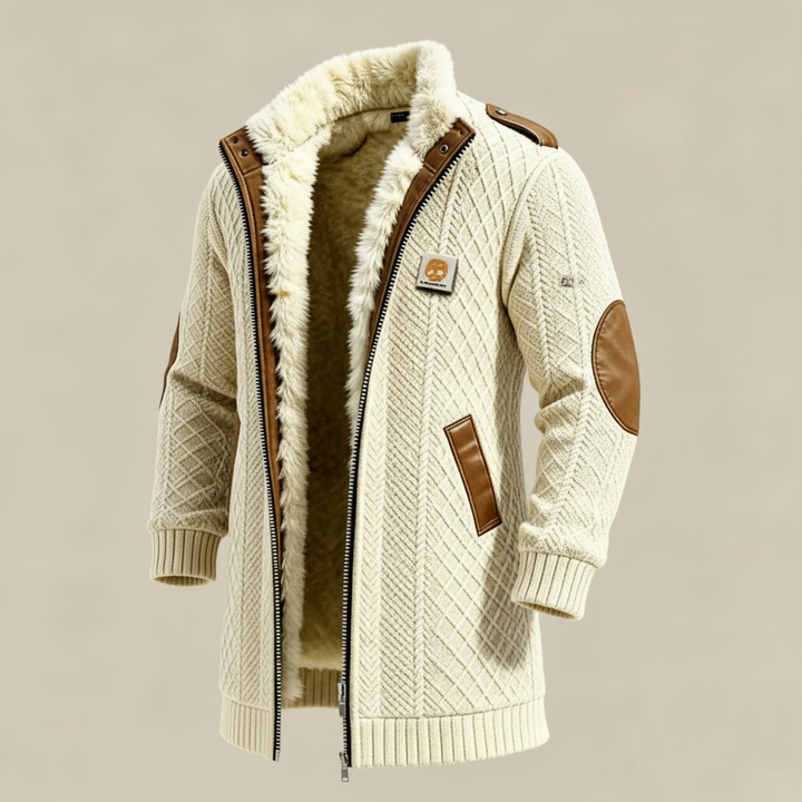 CHLOE LÉA™ – Luxusný pletený kabát s kožušinovou podšívkou pre zimné dni