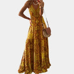 Vestido Boho con Tirantes Finos y Escote en V - Chloe Léa