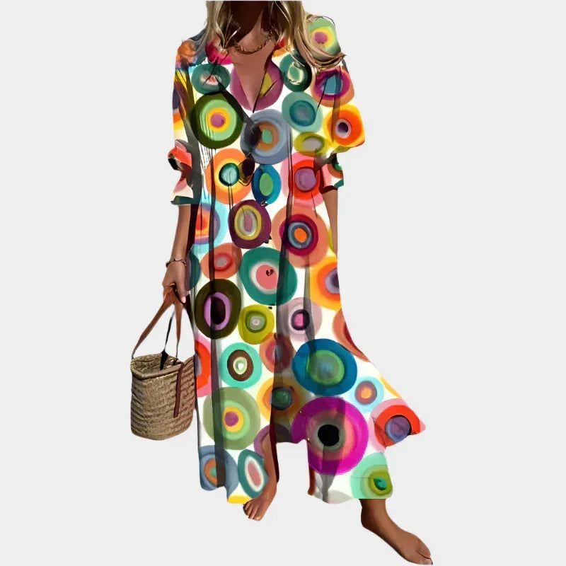 Vestido Boho de Aire con Mangas de Globo - Chloe Léa