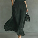 Mariana – Vestido camisero plisado de poder y elegancia - Chloe Léa