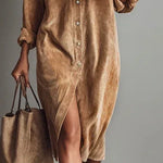 Marisol – Camisa-vestido de pana con elegancia desenfadada - Chloe Léa