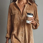 Marisol – Camisa-vestido de pana con elegancia desenfadada - Chloe Léa