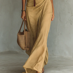 Camila – Vestido Camisero Maxi con Efecto Draped - Chloe Léa