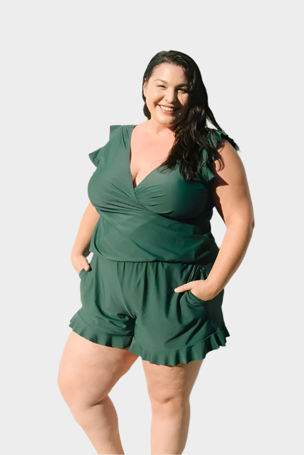 Plavky s Volánmi a Podporou Prsníka