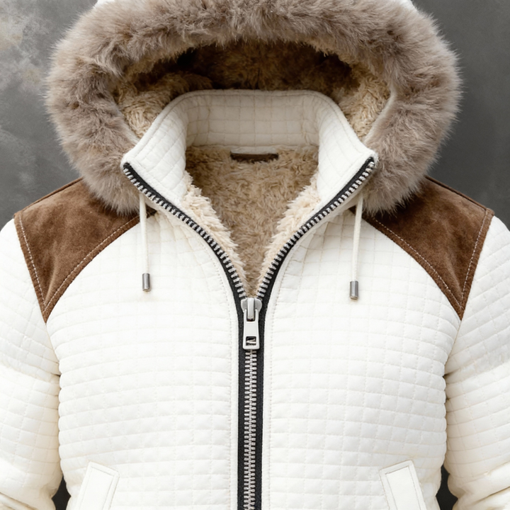 CHLOE LÉA™ – Prešívaná bunda s kožušinovou kapucňou pre luxusnú zimu