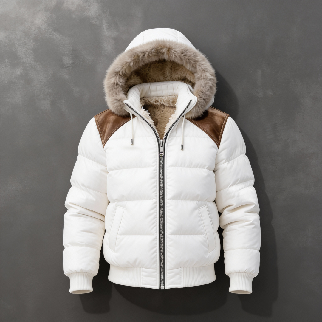 CHLOE LÉA™ – Prešívaná bunda s kožušinovou kapucňou pre luxusnú zimu