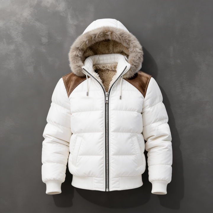 CHLOE LÉA™ – Prešívaná bunda s kožušinovou kapucňou pre luxusnú zimu