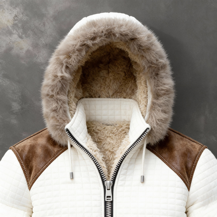 CHLOE LÉA™ – Prešívaná bunda s kožušinovou kapucňou pre luxusnú zimu