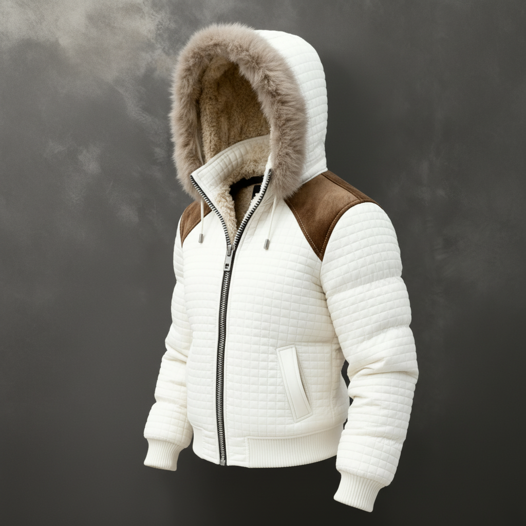 CHLOE LÉA™ – Prešívaná bunda s kožušinovou kapucňou pre luxusnú zimu