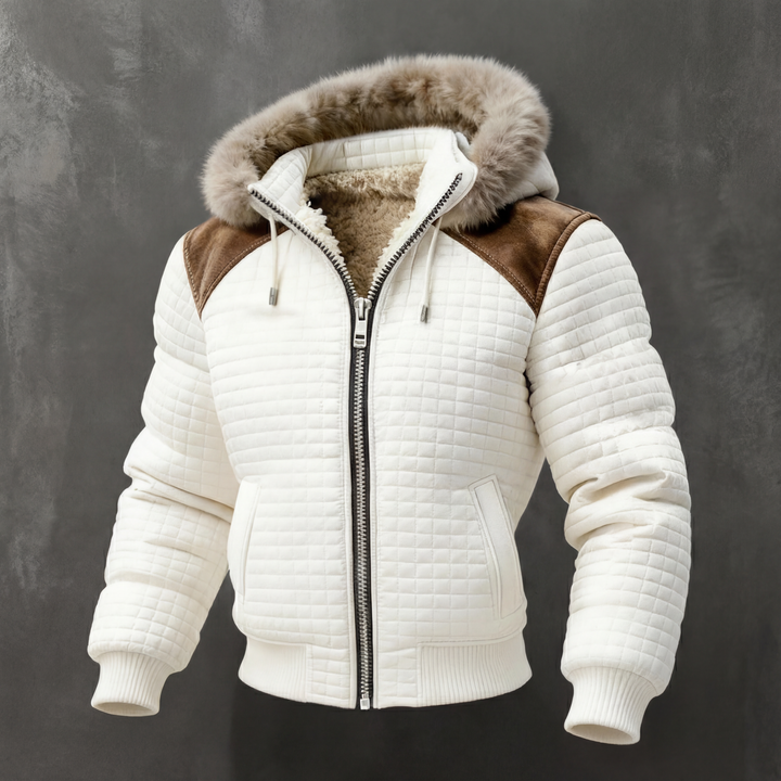 CHLOE LÉA™ – Prešívaná bunda s kožušinovou kapucňou pre luxusnú zimu