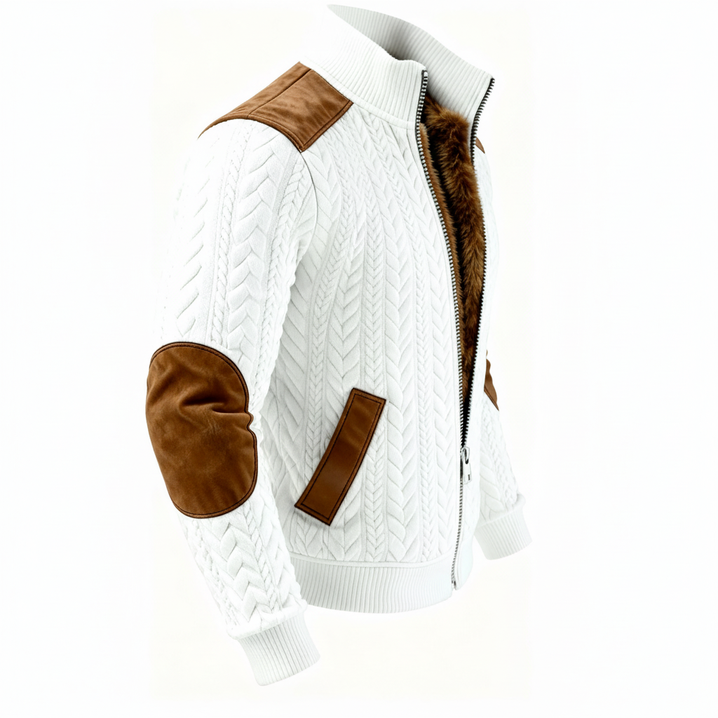 CHLOE LÉA™ – Pletená sherpa bunda s prémiovými detailmi