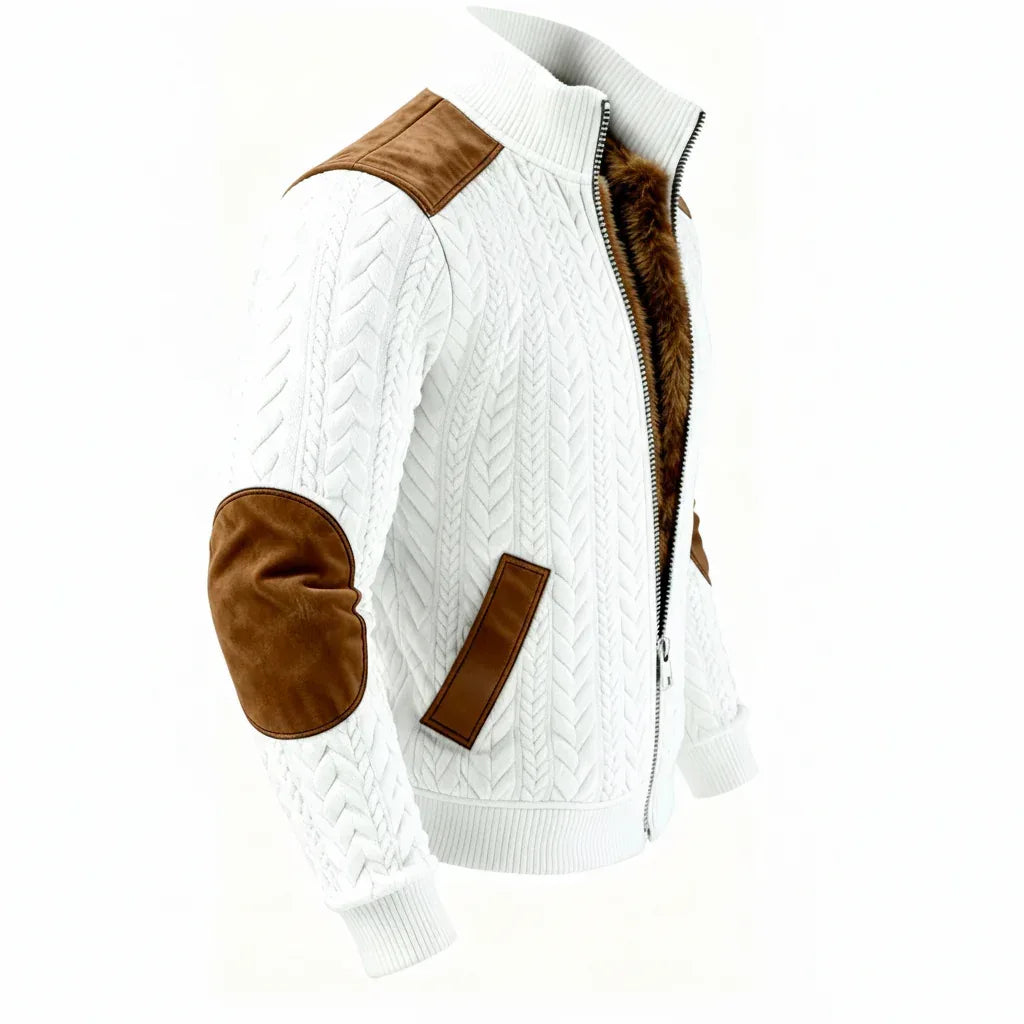 CHLOE LÉA™ – Chaqueta de sherpa tejida con detalles premium - Chloe Léa