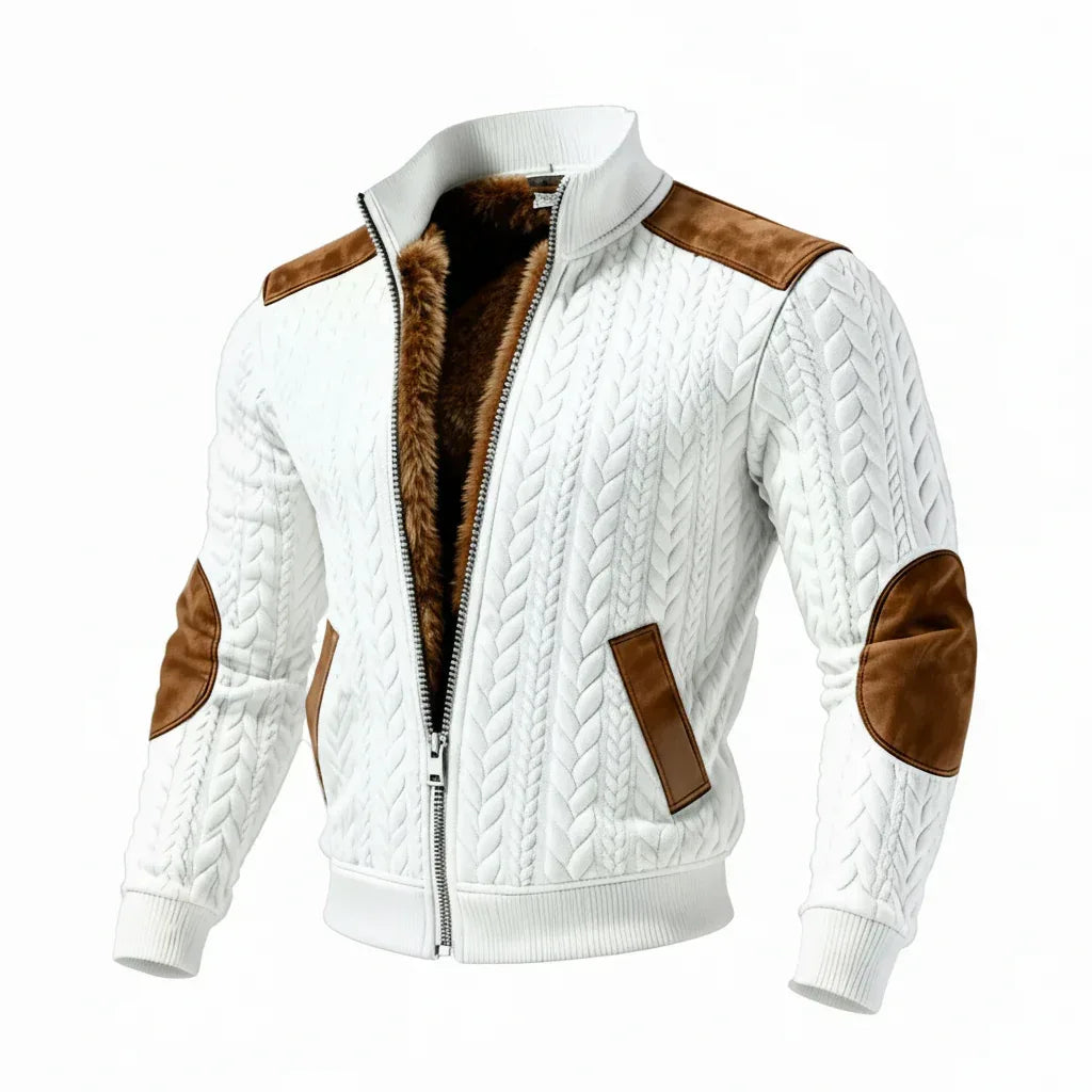 CHLOE LÉA™ – Chaqueta de sherpa tejida con detalles premium - Chloe Léa